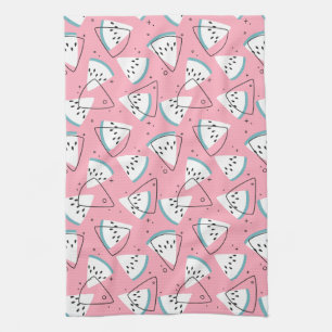 Colourful Watercolor Watermelons Kitchen Towel