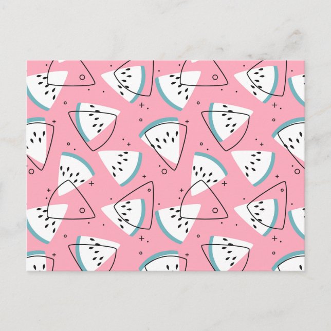 Colourful Watercolor Watermelons Postcard (Front)