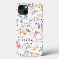 Colourful Watercolor Wildflower Meadow