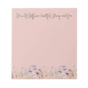 Colourful Watercolor Wildflower Notepad