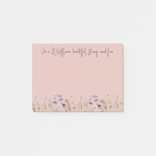Colourful Watercolor Wildflower Post-it Notes