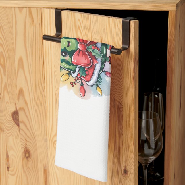 Colourful watermelon Christmas tree Kitchen Towel (Thirds Fold)