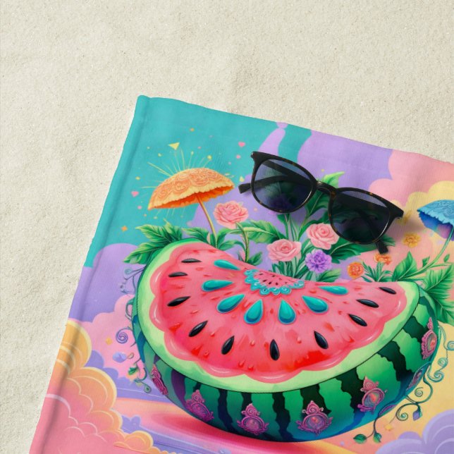 Colourful watermelon for Summer Beach Towel (In Situ)