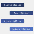 Colourful waterproof name labels for school daycar