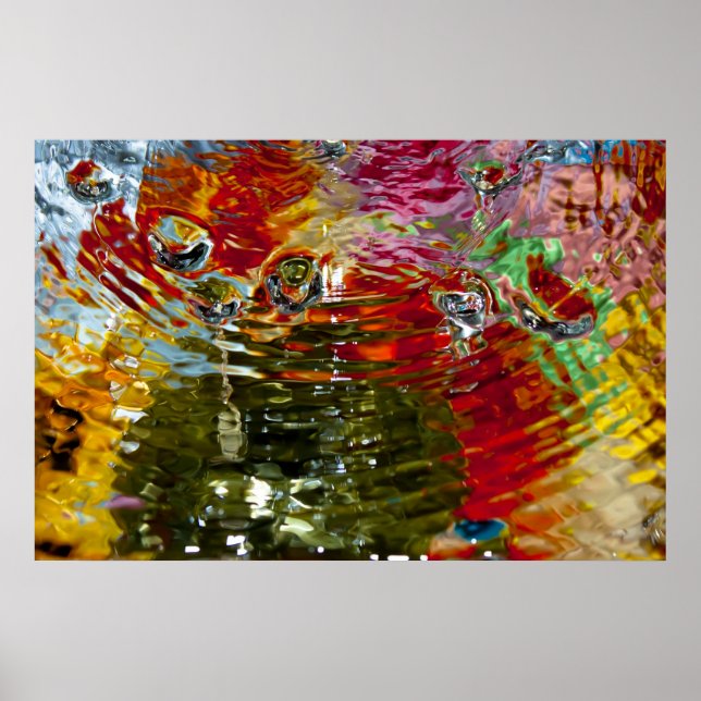Colourful Waters Abstract Photography Poster (Front)