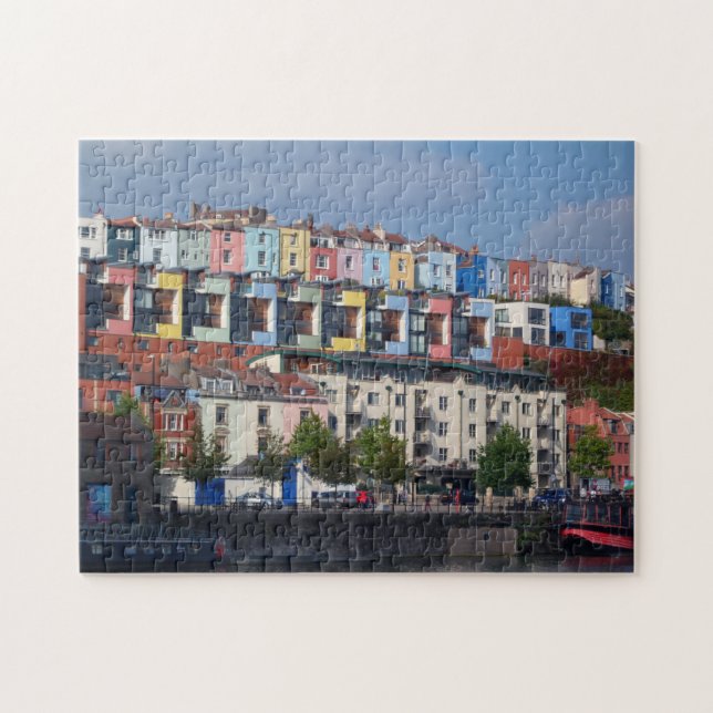 Colourful Waterside Houses Bristol Harbourside Jigsaw Puzzle (Horizontal)