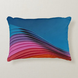 Colourful Wave Accent Pillow