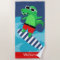 Colourful Wave Riding Surfing Alligator