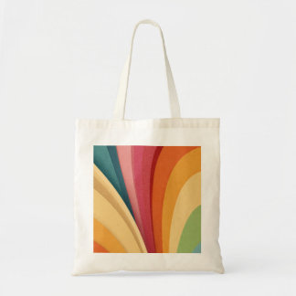 Colourful waves and shapes in design tote bag