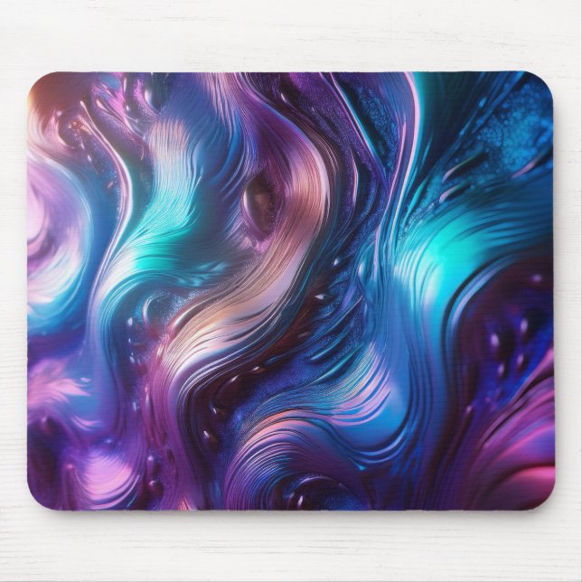 Colourful Waves Mouse Pad (Front)