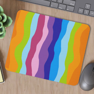 Colourful Waves Mouse Pad