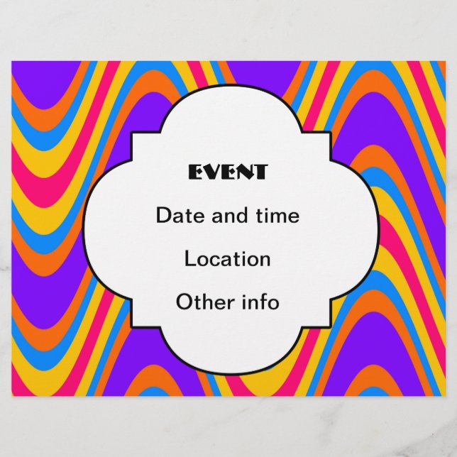 Colourful waves pattern flyer (Front)