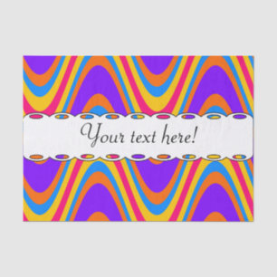 Colourful waves pattern tissue paper