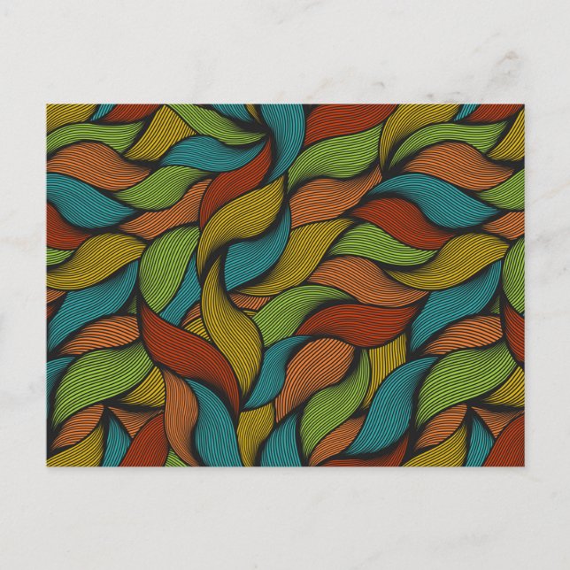 Colourful waves postcard (Front)