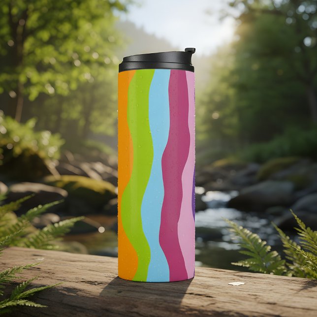 Colourful waves thermal tumbler (colorful waves tumbler)
