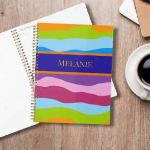 Colourful Waves with Name Planner