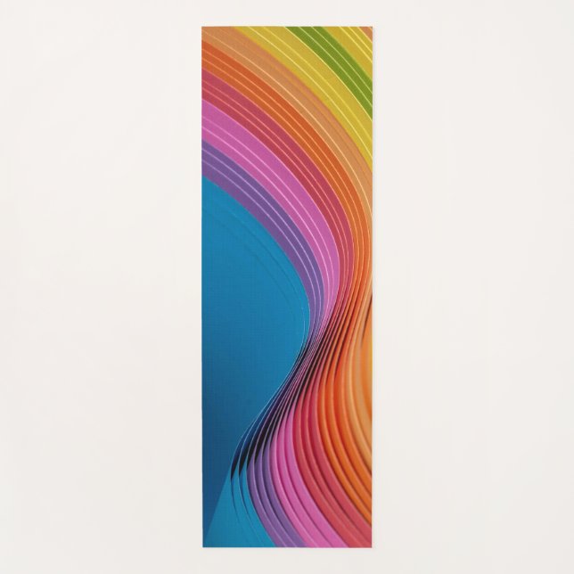 Colourful Waves Yoga Mat (Front)
