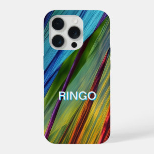 Colourful WAVY Design in Blue and Teal iPhone 15 Pro Case