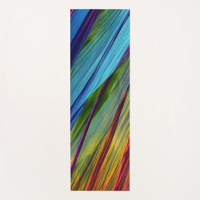Colourful Wavy Graphic Yoga Mat (Front)