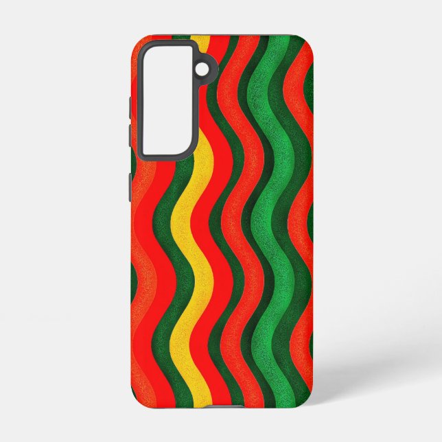 Colourful Wavy Pattern  Samsung Galaxy S21 Case (Back)