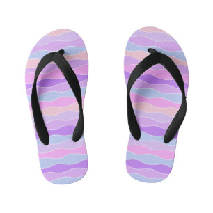 Colourful Wavy Stripes Kid's Flip Flops