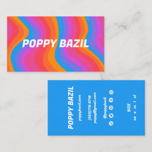 Colourful Wavy Stripes Rainbow CUSTOM Hang Tag