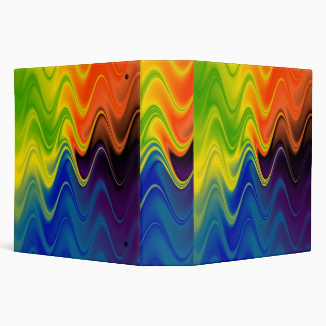 Colourful Wavy Swirl Pattern Binder (Background)