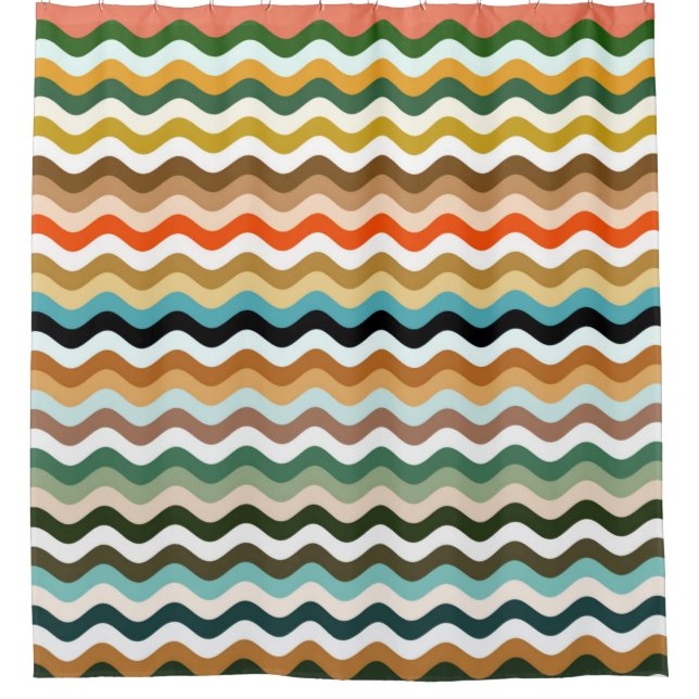 Colourful Wavy Zigzag Multicolored Pattern (Front)