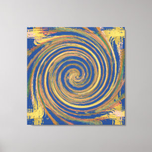 Colourful Weave Twirl Pattern Canvas Print