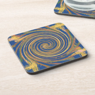 Colourful Weave Twirl Pattern Coaster