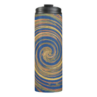 Colourful Weave Twirl Pattern Thermal Tumbler