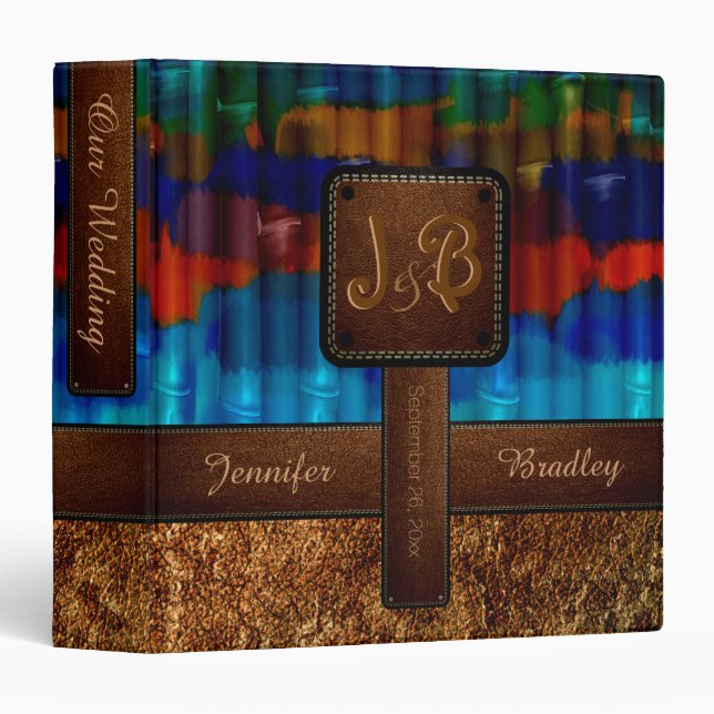 Colourful Wedding Leather Look #2 Binder (Front/Spine)