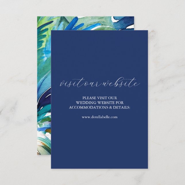 Colourful Wedding Website Insert Card Script (Front/Back)