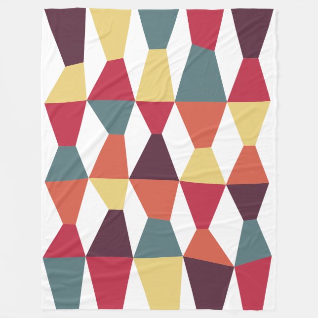 Colourful Wedges 161214a Fleece Blanket (Front)
