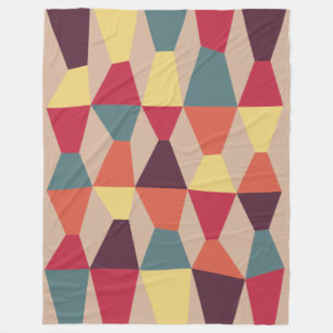 Colourful Wedges 161214a - on Light brown d2b29a Fleece Blanket