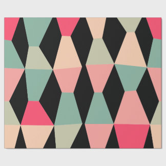 Colourful Wedges 161214c - on Black Wrapping Paper