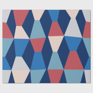Colourful Wedges 161214d - on Dark Blue Wrapping Paper