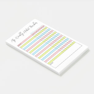 Colourful Weekly Habit Tracker Notes
