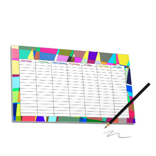 Colourful weekly planner notepad