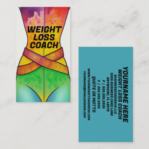 Colourful Weight Loss Coach Business Card