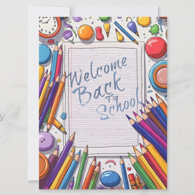 Colourful Welcome Back to School Design (Front)