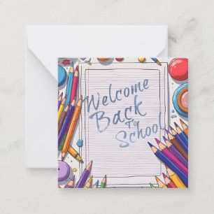 Colourful Welcome Back to School Design Card