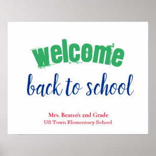 Colourful Welcome Back to School  Poster