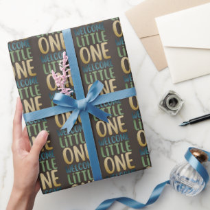 Colourful "Welcome Little One" Baby Shower Wrapping Paper