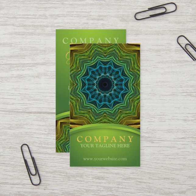 Colourful Well Mandala Business Card (Front/Back In Situ)