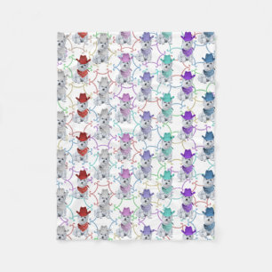 Colourful West Highland White Terriers Fleece Blanket