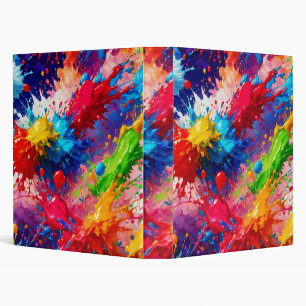 Colourful Wet Paint Splash Design Binder