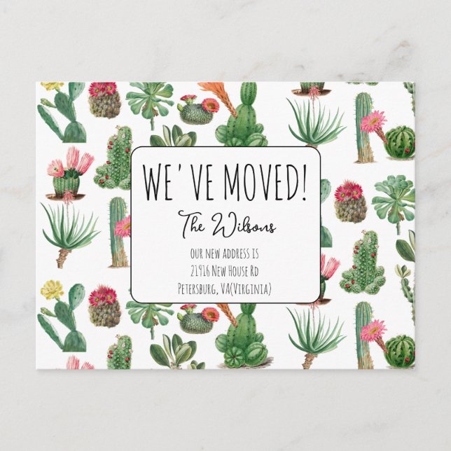 Colourful We've Moved New Home Moving Announcement (Front)