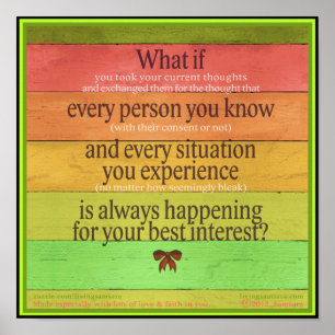 Colourful "What if...Best Interest" Poster