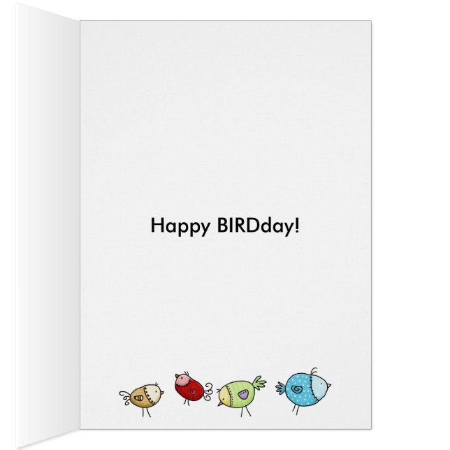 Colourful Whimsical Birds- Customizable (Inside (Right))